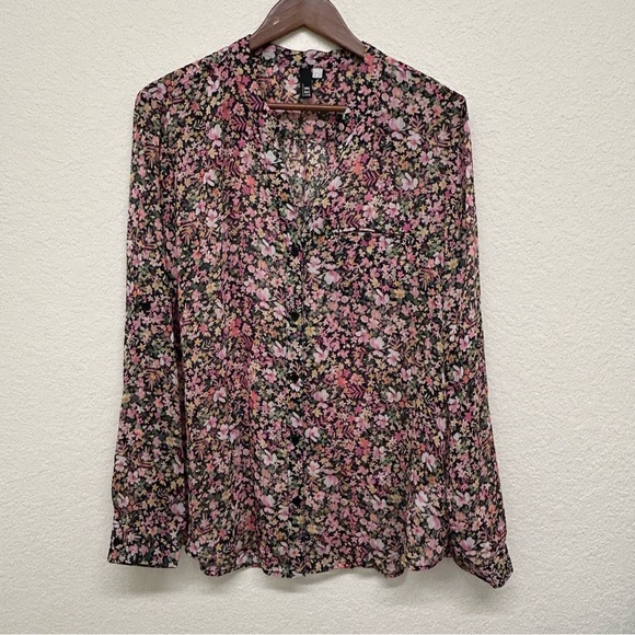 KUT From The Kloth Sheer Floral Print Women's Blouse - XL - Picture 1 of 10